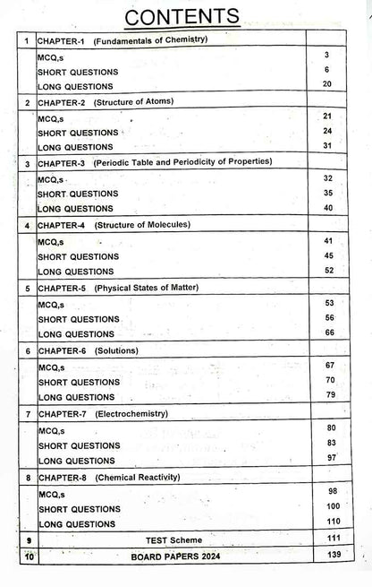 A Plus Chemistry Up To Date Solve Paper's for 9th Class Include Solved Exercise By Ghulam Haider