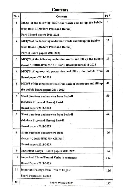 A Plus English Up To Date Papers for 12 (Intermediate part 2) Chapter Topic Wise Solution of 9 Board Papers Session 2012 to 2023 By Rana Asad Ikram Multan Kitab Ghar