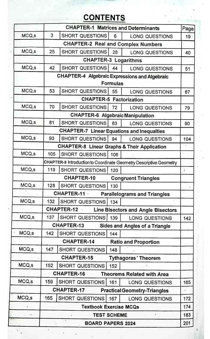 A Plus Mathematics for 9th Up-To-Date Papers Include Solved Exercise By Abdul Rasheed