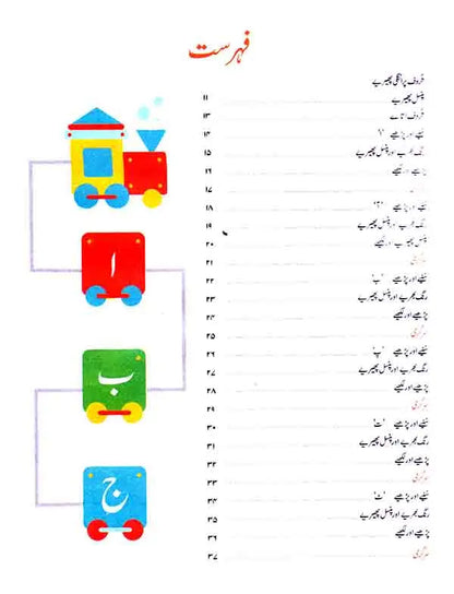 A fun way to learn Urdu Book for pre primary One class by Raheem Books Multan Kitab Ghar