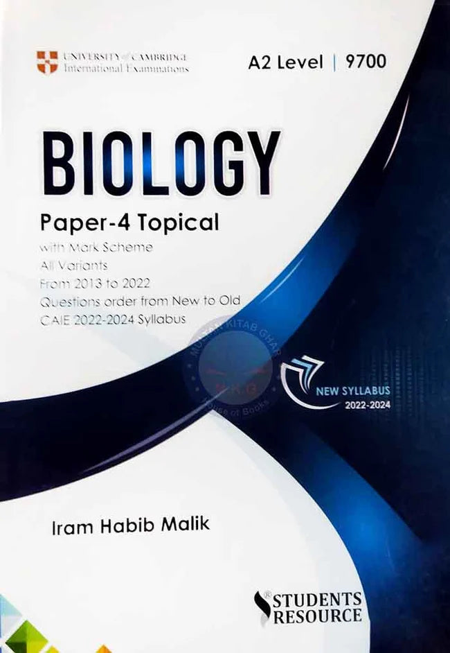 A level 9700 Biology Topical paper-4 By Iram Habib Malik Multan Kitab Ghar