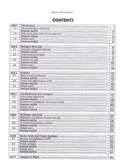 A level Biology 9700 Paper 1 MCQs Book by Read & Write