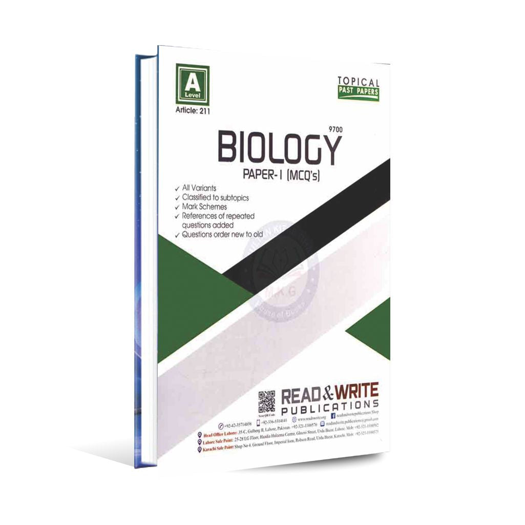 A level Biology 9700 Paper 1 MCQs Book by Read & Write