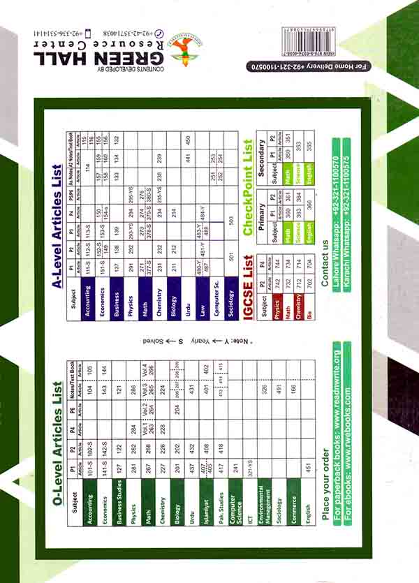 A level Biology 9700 Paper 1 MCQs Book by Read & Write