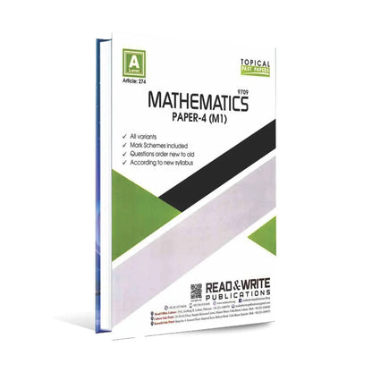 A level Mathematics 9709 Paper 4 M1 past papers Book by Read and write Multan Kitab Ghar