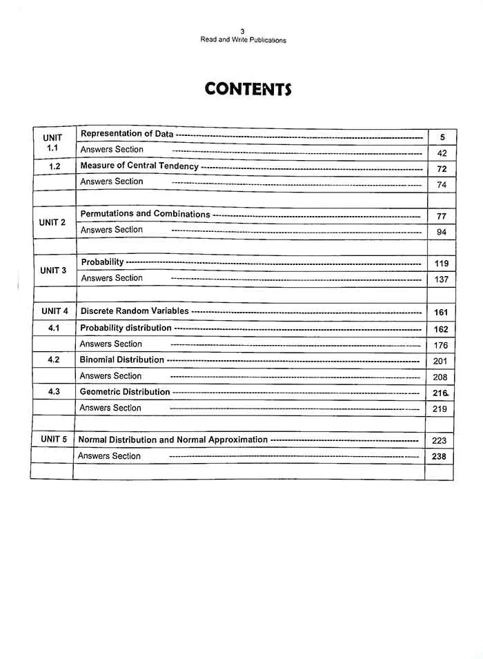 A level Mathematics 9709 Paper 5 S1 Topical Past Papers by Read Write Multan Kitab Ghar