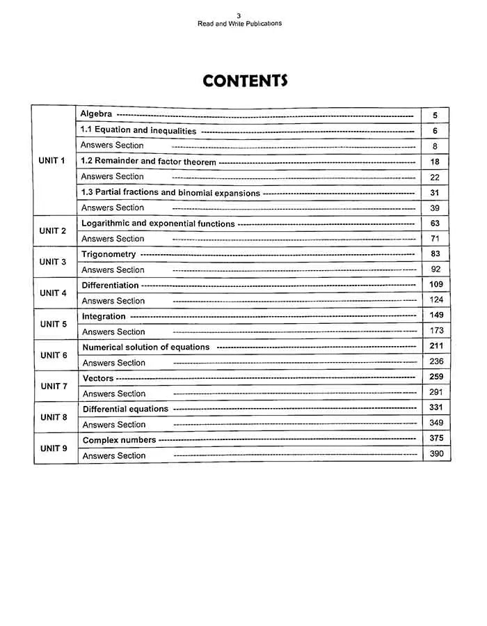 A level Mathematics Book 9709 Paper 3 by Read and write Multan Kitab Ghar