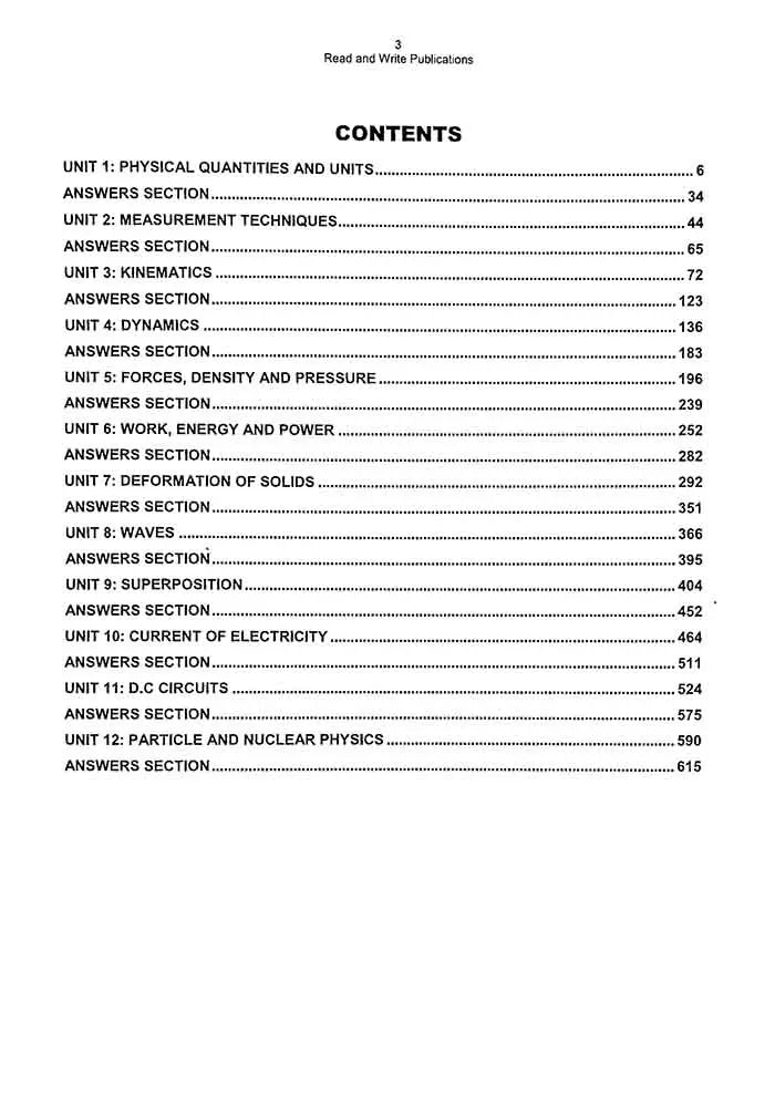 A level Physics 9702 Paper 2 Topical Unsolved Workbook by Read Write Multan Kitab Ghar