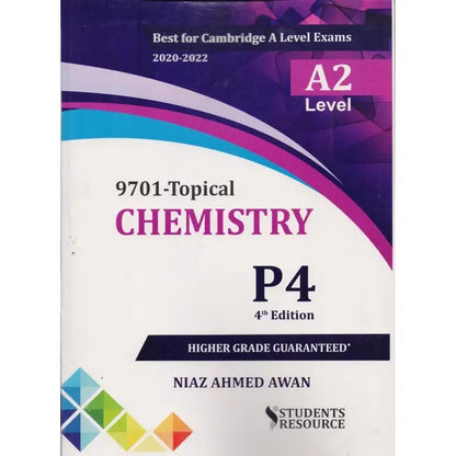 A2 Level Chemistry 9701 Paper 4 Topical Book By Niaz Ahmed Awan Multan Kitab Ghar