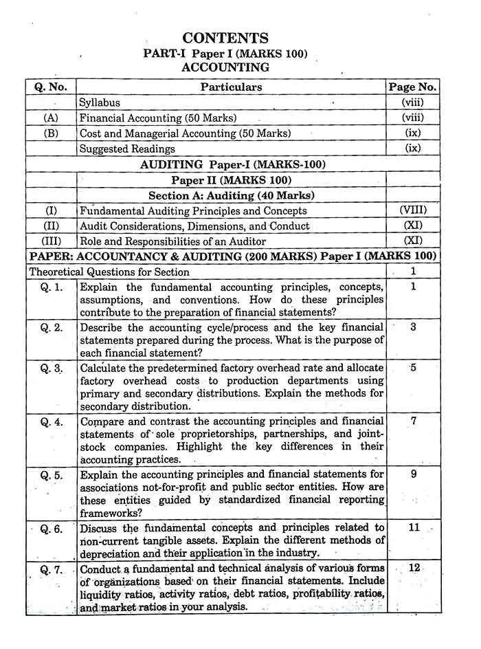 AH Comprehensive Guide to Accounting Auditing Book Paper I II for CSS PMS By M Akram Multan Kitab Ghar