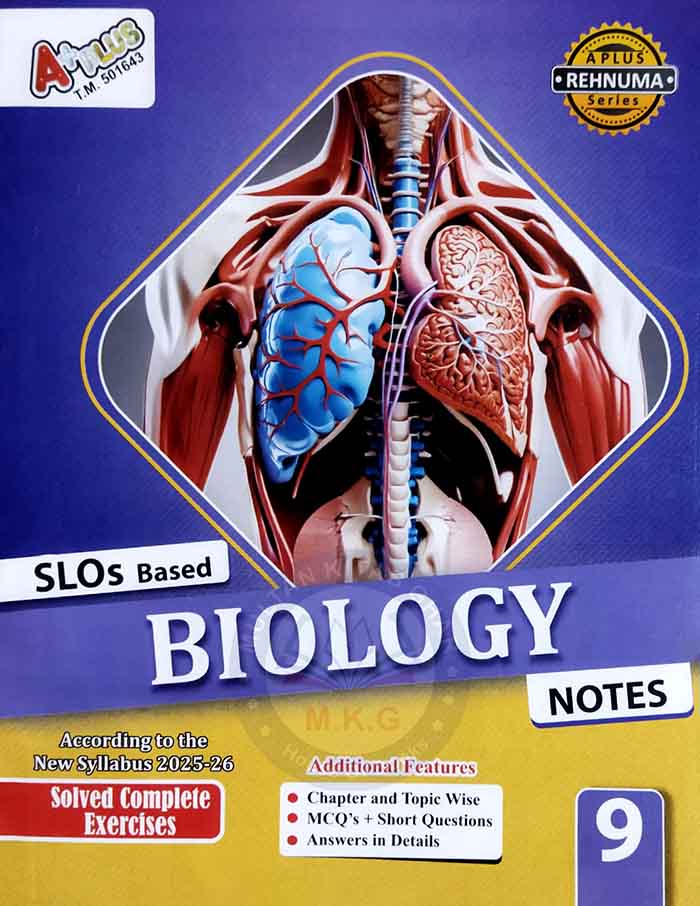 A Plus SLOs Based Biology Notes Solved Exercises for 9th Class (2025–2026)