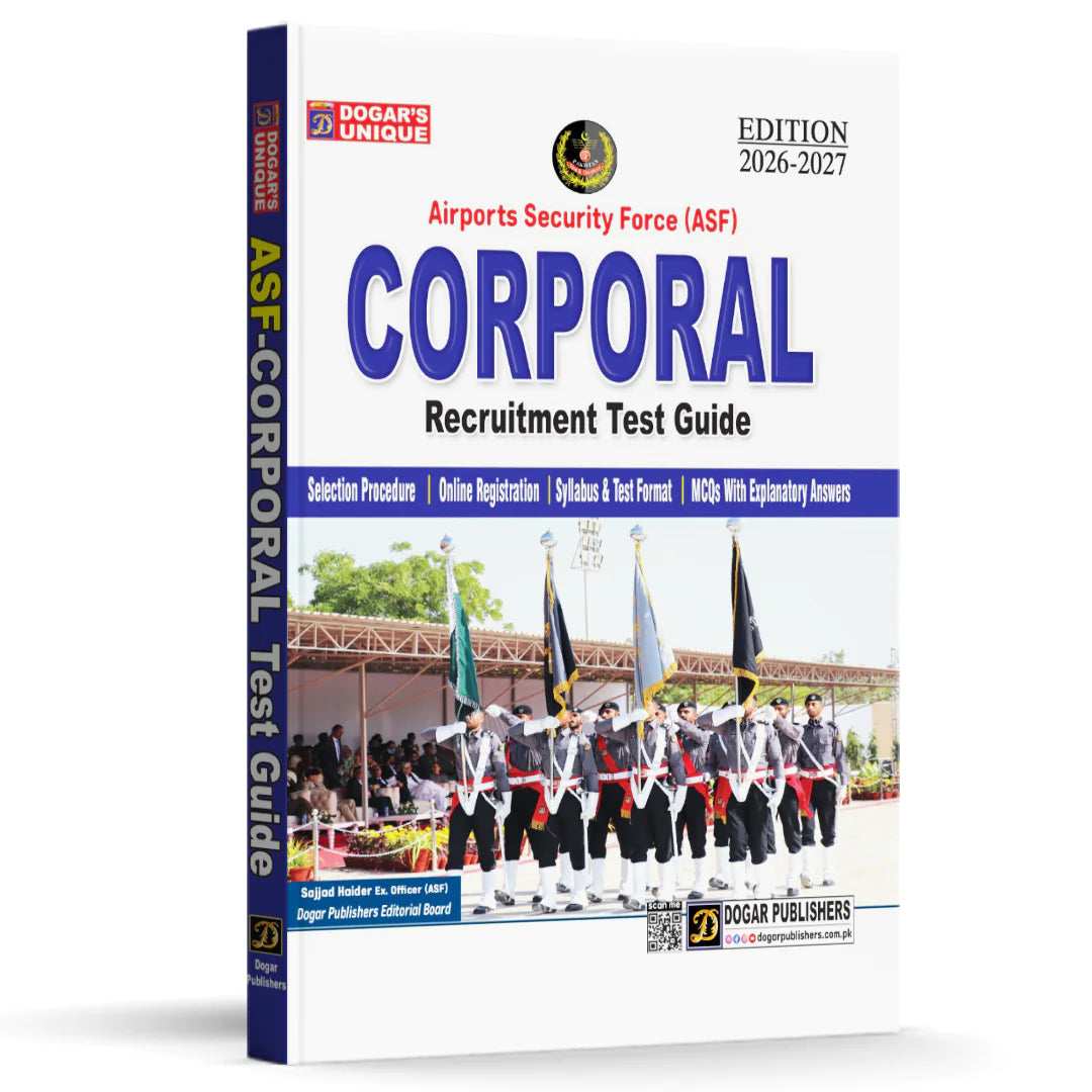 ASF Corporal Recruitment Test Guide 2026-27 | Dogar Publishers