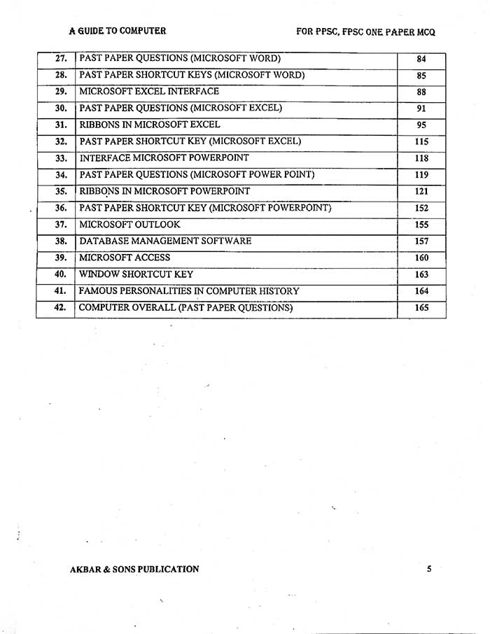 A Guide to Computer for PPSC, NTS, FPSC by M Shahid Akbar 2
