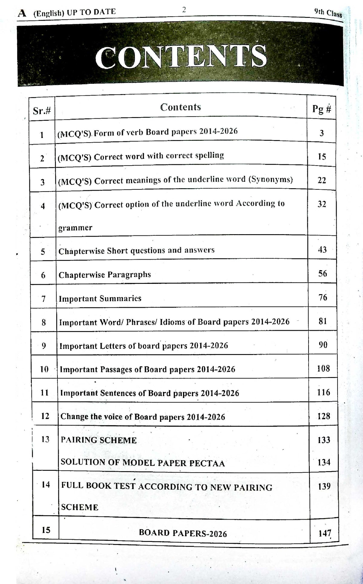 A Plus English Up To Date Solve Paper for 9th Include Solved Exercise By M.Imran Hashmi