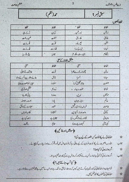 A Plus Urdu Class 6 Key Book Rehnuma Series Urdu Medium