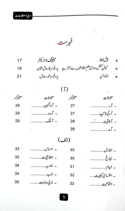 Adbi Istilahat book By Prof. Anwar Jamaal ادبی اصطلاحات پروفیسر انورجمال Multan Kitab Ghar