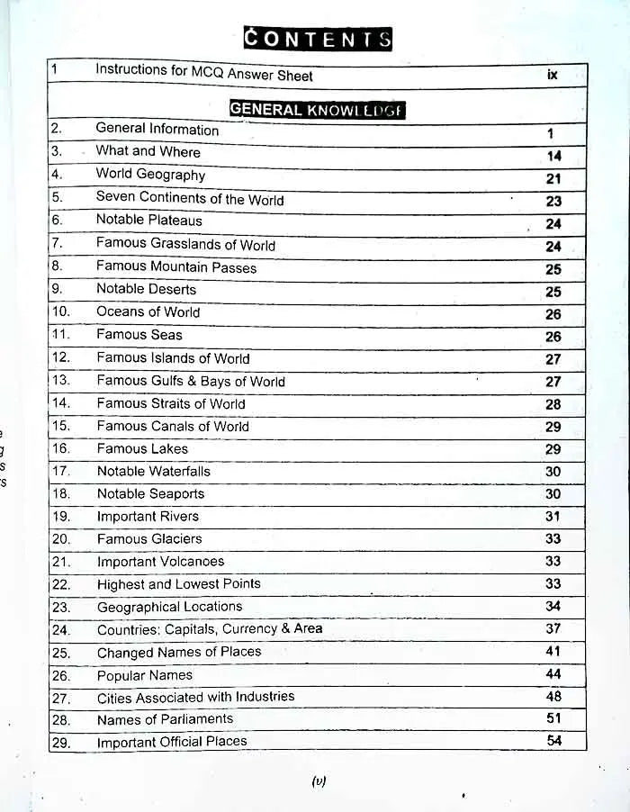 Advanced 1 Paper MCQs Guide Book For FPSC, PPSC, CSS By M. Imtiaz Shahid Multan Kitab Ghar