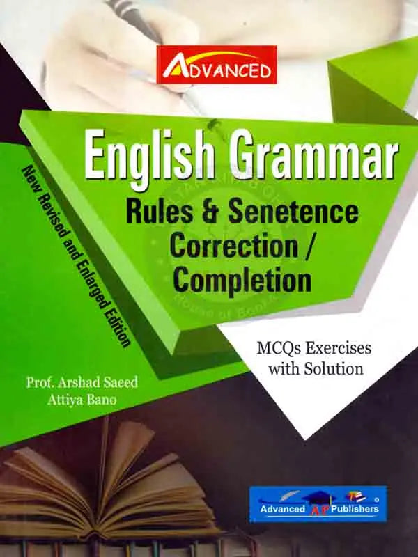 Advanced English Grammar Sentence correction Rules Book by Prof. Arshad Saeed Multan Kitab Ghar