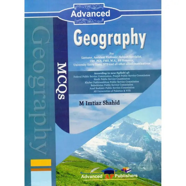 Advanced Geography MCQs Book by M. Imtiaz Shahid Multan Kitab Ghar