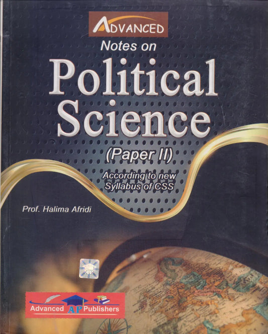 Advanced Political Science Paper 2 Book CSS Syllabus By Prof Halima Afridi Multan Kitab Ghar