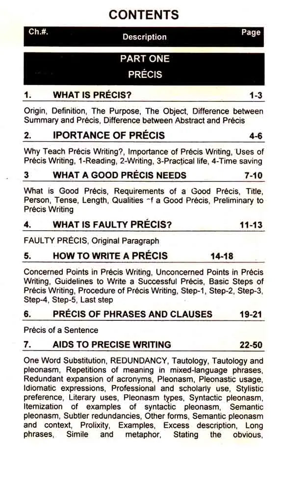 Advanced Precis Writing Manual Book by M Imtiaz Shahid Multan Kitab Ghar