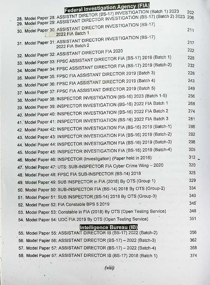Advanced FPSC Model Papers 61th Edition 2026 By M. Imtiaz Shahid - MKG