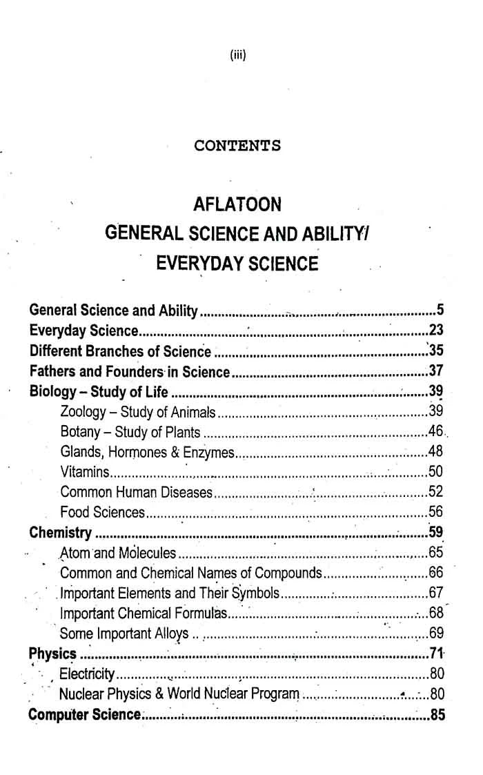 Aflatoon One liner General Science and Ability/ Everyday Science for CSS, PMS By Rai M Iqbal Kharal Rai M Iqbal Kharal