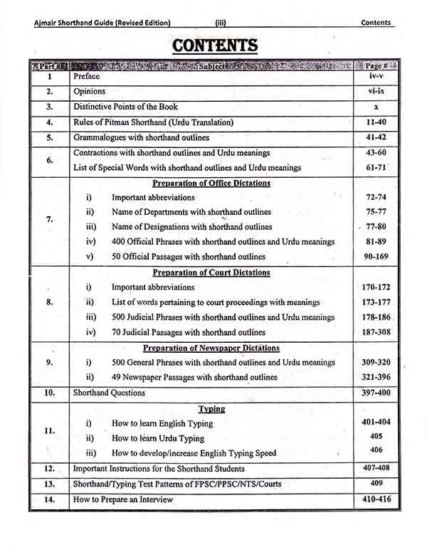 Ajmair Shorthand Book & Guide In Urdu By Kamran Maqsood Contents 1 MKG