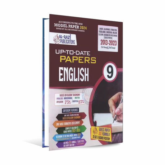 Al-Razi Up To Date New Solved Model Paper of English for Class 9th 2024