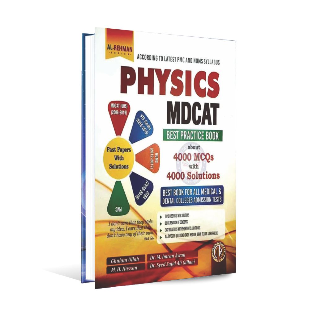 Al Rehman Physics MDCAT Best Practice Book 4000 MCQs Past paper and solution By Dr M. Imran Awan Multan Kitab Ghar