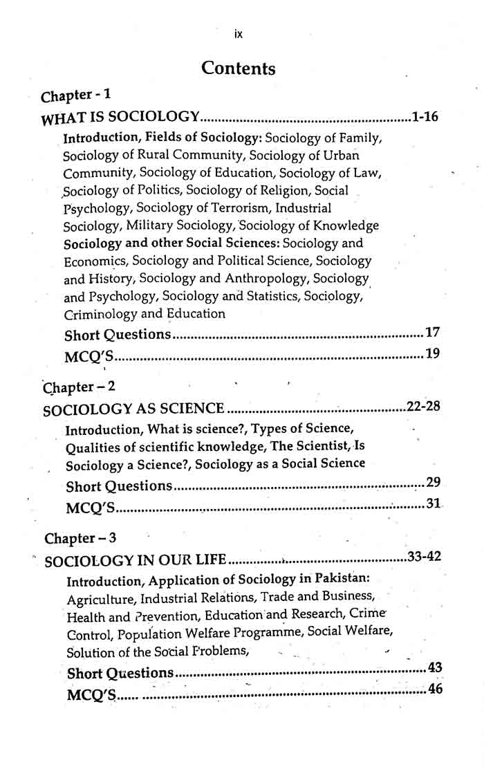 An Introduction to Sociology Book For Intermediate Part 1 By Abdul Hameed Multan Kitab Ghar