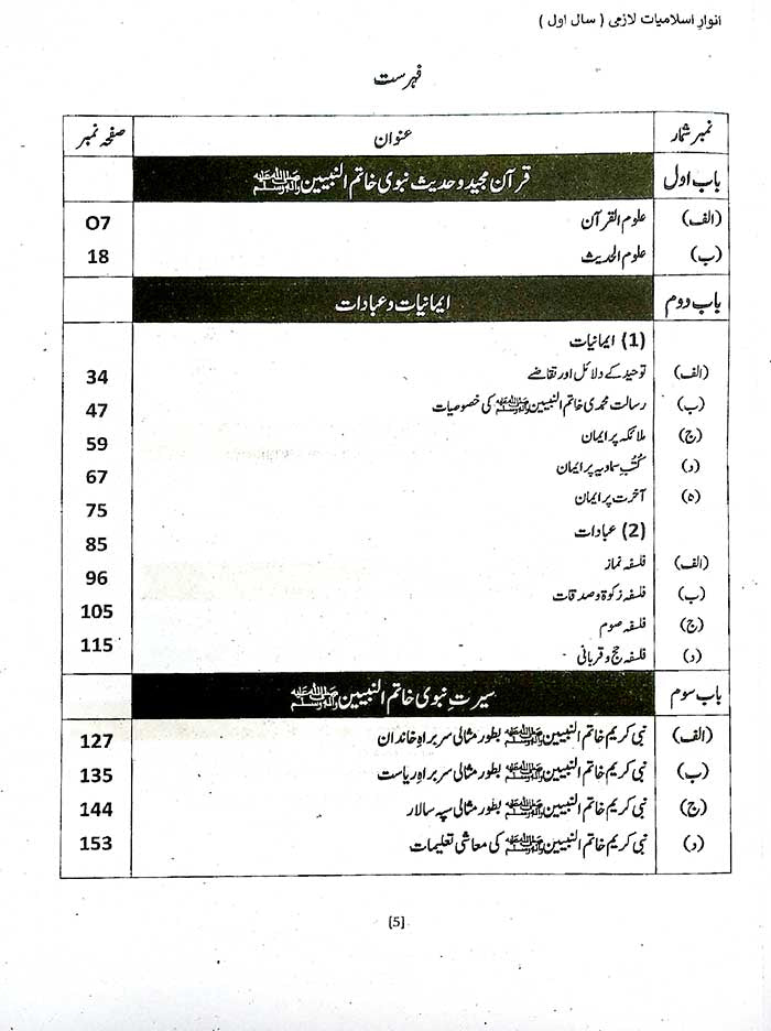 Anwar ul Islamiat For Class 11 by Rana Mohammad Usman - MKG