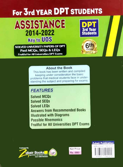 Assistance Key to UOS Book 2014-2022 for DPT 3rd year by Dr. Abdullah Akhtar Multan Kitab Ghar