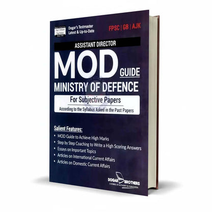 Assistant Director Ministry of Defence Guide for Subjective Paper by Dogar Testmaster