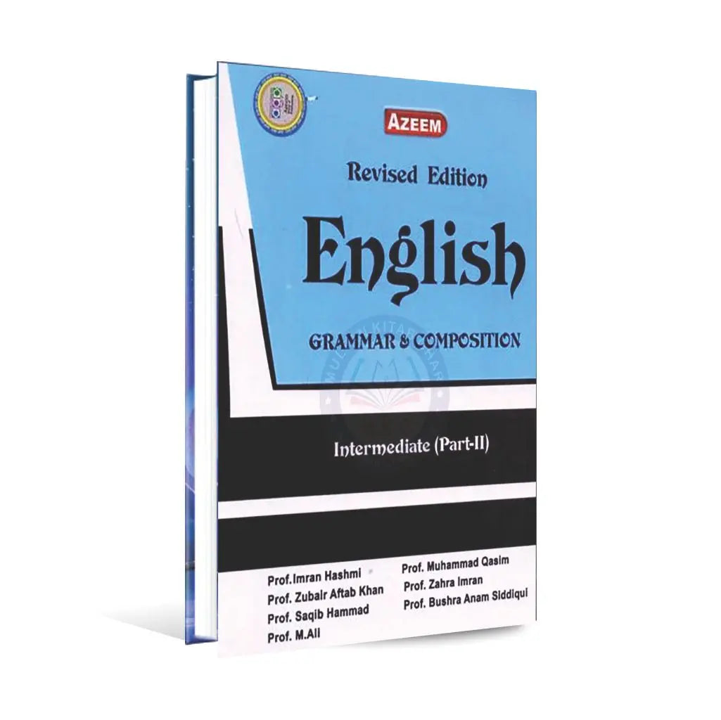 Azeem English Grammar and Composition Book for Intermediate Part 2 By Prof. Imran Hashmi Multan Kitab Ghar