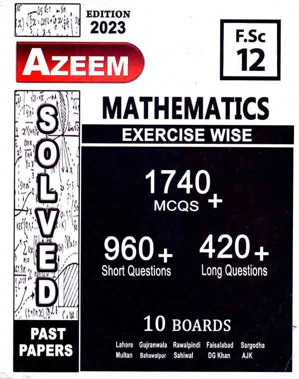 Azeem Solved Past Papers Mathematics For Intermediate Part 2 - Multan ...