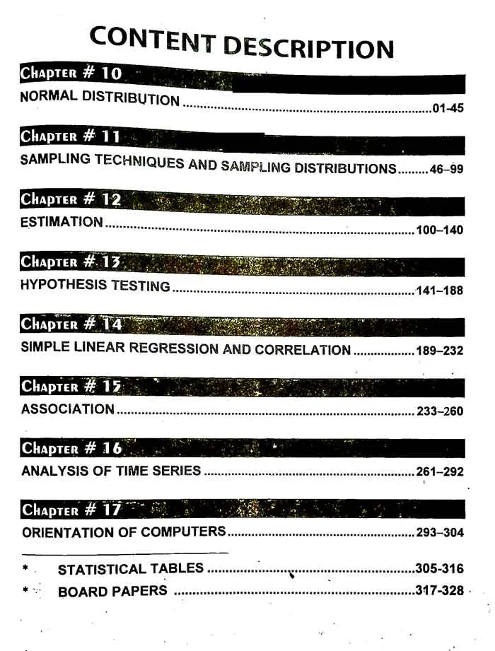 Azeem Statistics for I.cs Part-II By Abdul Hafeez Mughal Multan Kitab Ghar