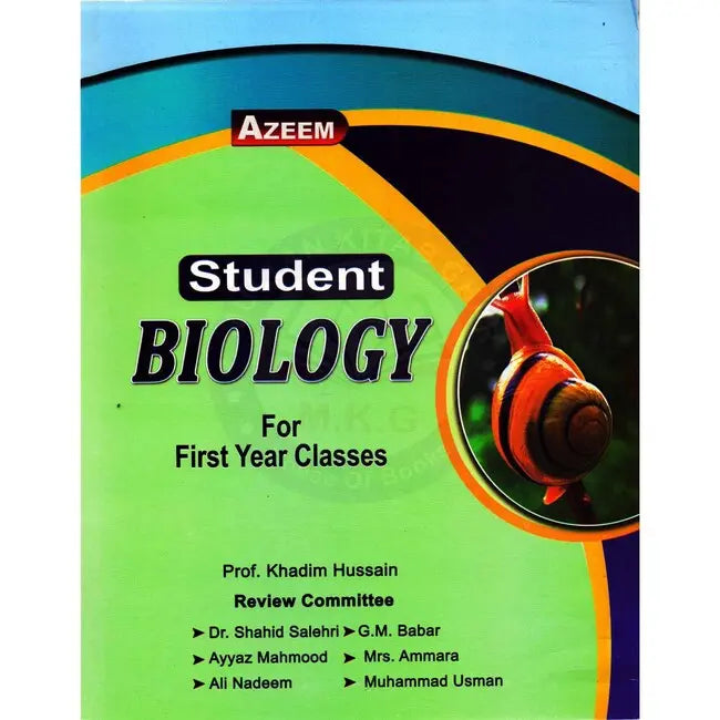 Azeem Student Biology Book For 11 Class By Khadim Hussain Multan Kitab Ghar