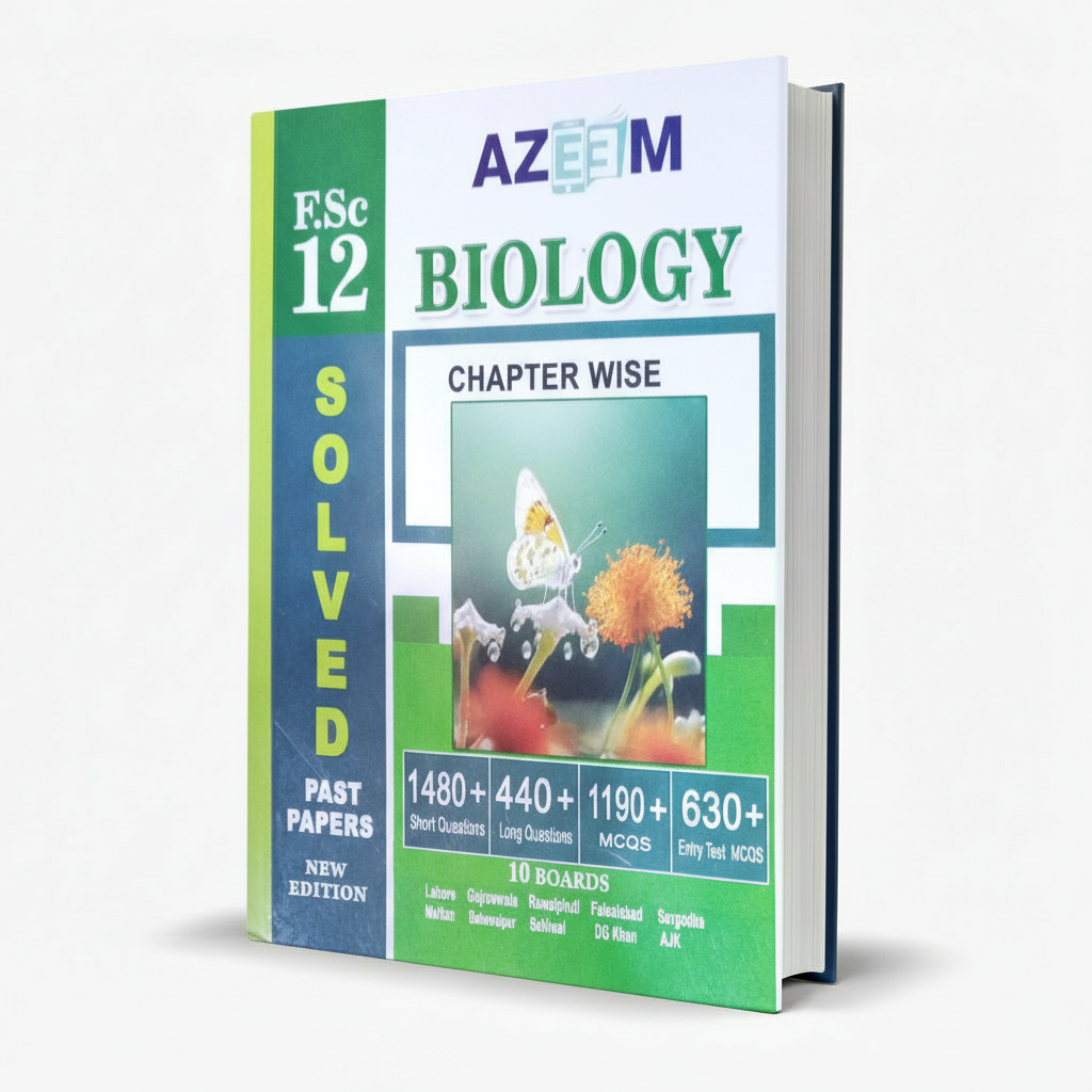 Azeem Biology Chapterwise Solved Past papers for Class 12 MKG