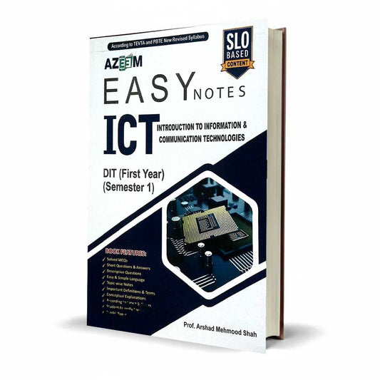 Azeem Easy Notes ICT DIT 1st Year Semester 1 | Latest Edition
