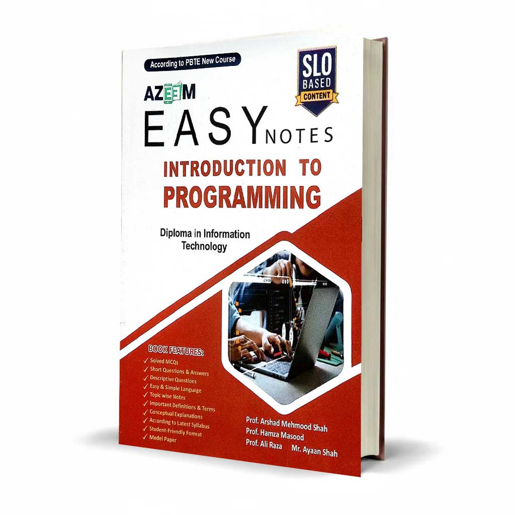 Azeem Easy Notes Introduction to Programming DIT | PBTE Latest