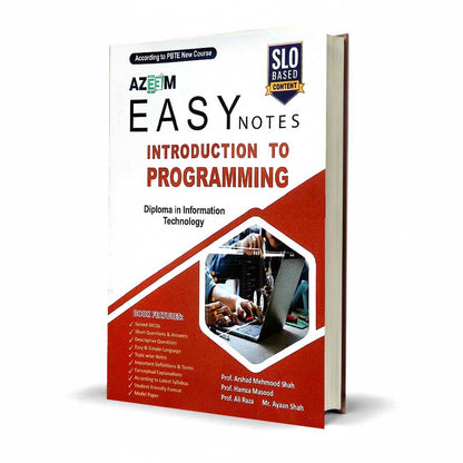 Azeem Easy Notes Introduction to Programming DIT | PBTE Latest