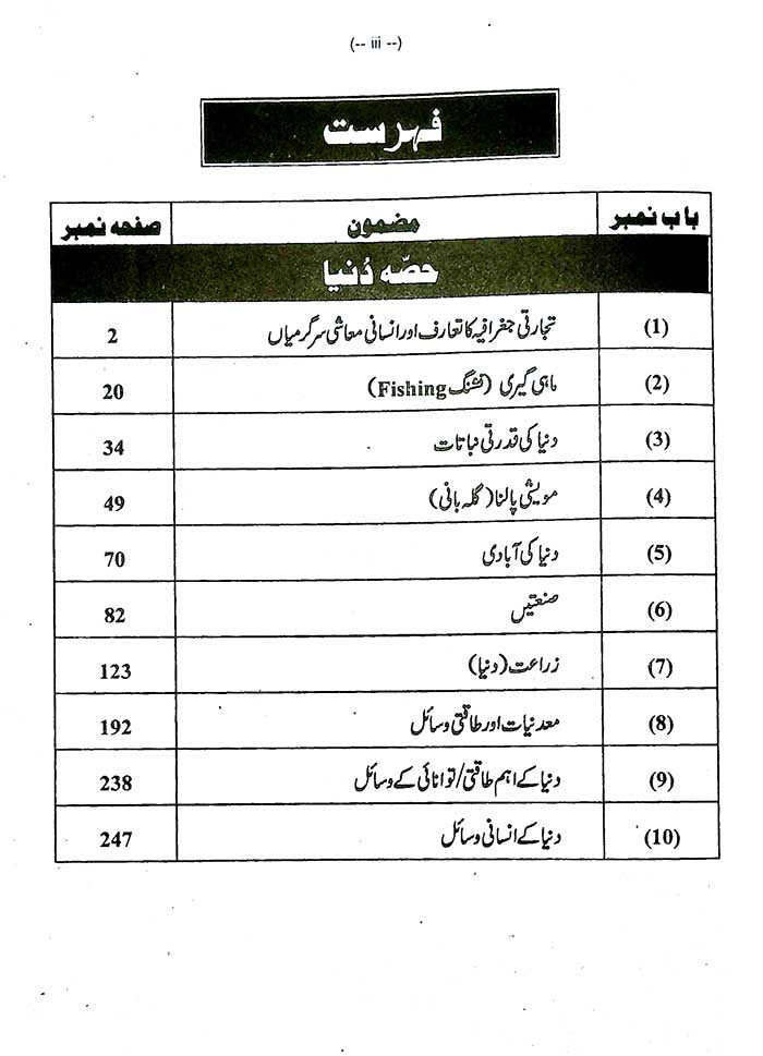 Azeem Tijarti Muashi Jughrafia for I.Com Part II by Prof. Saba Waseem