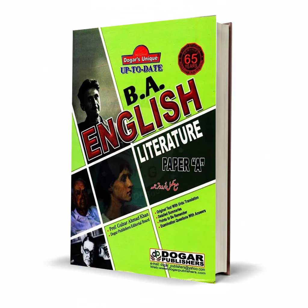 BA English Literature Book Paper A with Urdu Translation by Prof Gulzar Ahmad Khan