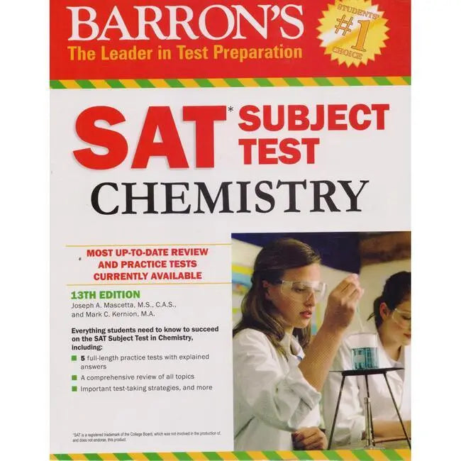Barronβs SAT Chemistry Test Prep Book | Joseph A.