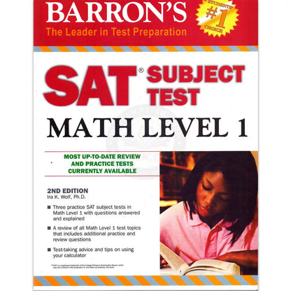 Barron's SAT Subject Test Math Level 1 Book By Ira K. Wolf Multan Kitab Ghar