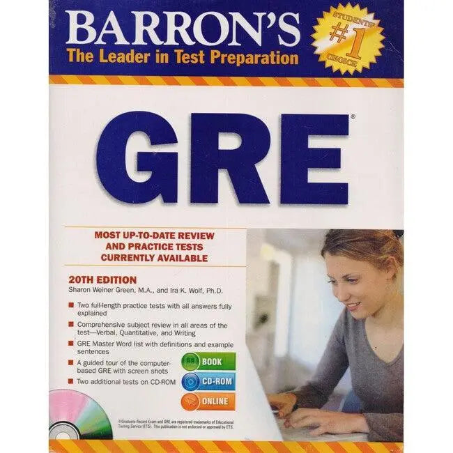 Barrons The Leader in Test Preparation GRE Book 20th Edition Multan Kitab Ghar