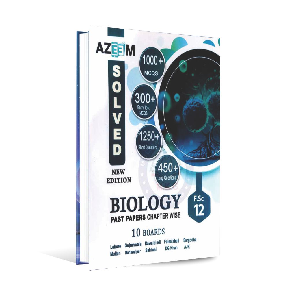 Azeem Biology Chapterwise Solved Past papers for Class 12 Multan Kitab Ghar