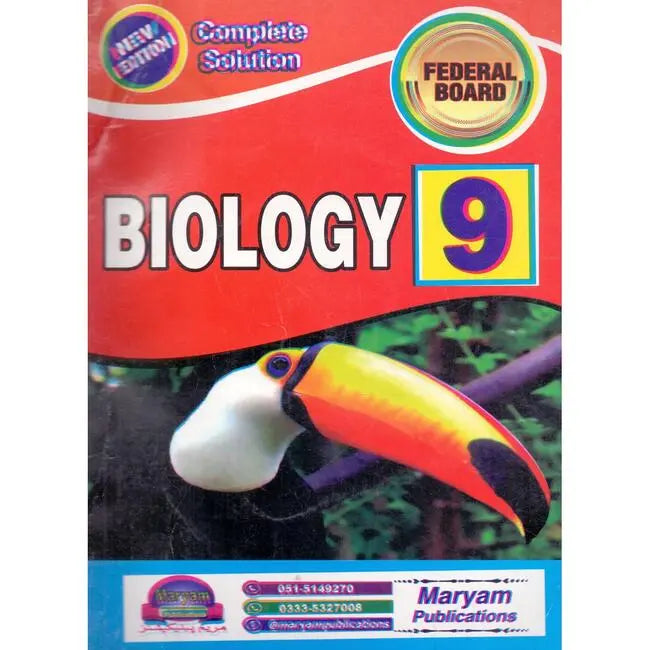 Biology Keybook for Class 9 Federal Board Complete Solution by Maryam Publications Multan Kitab Ghar