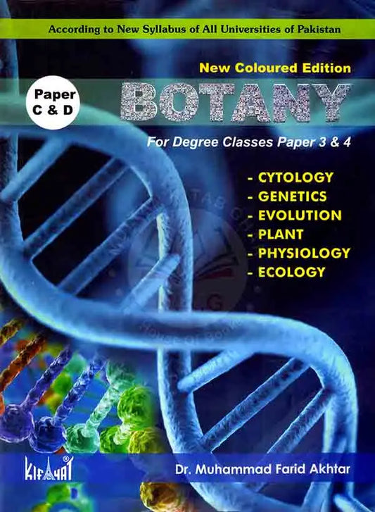 Botany Paper C D for Degree Classes Paper 3 4 By Dr. Muhammad Farid Akhtar Multan Kitab Ghar